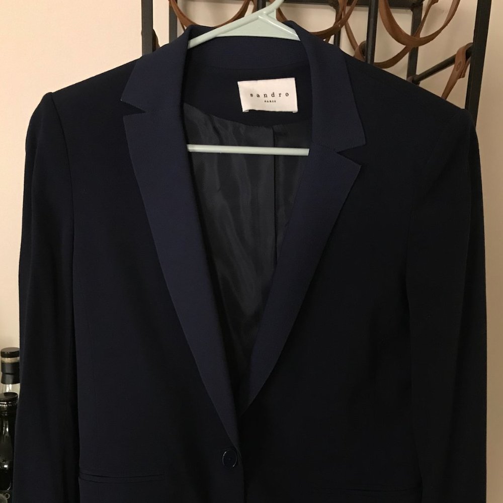 Sandro Paris Blue Blazer Sz 38